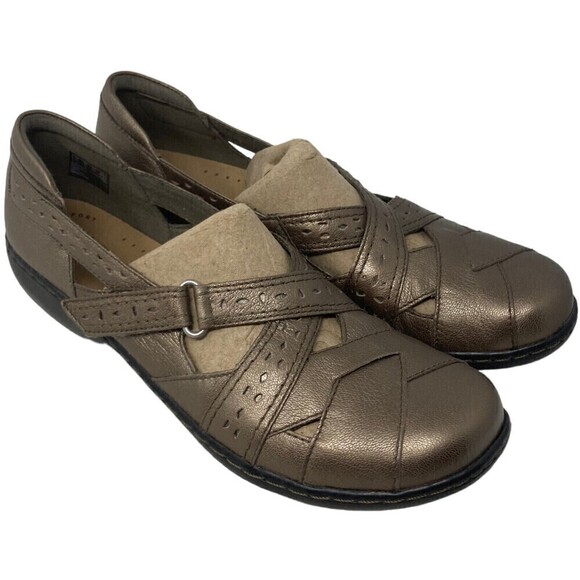 NEW Clarks Ashland Women's Size 9 N Spin Slip On Loafer Pewter NIB - Picture 4 of 12